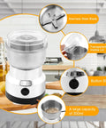 Smooth Electric Burr Coffee Grinder And Stainless Steel Spice Mill For Beans Peppers Herbs With Lightning Fast One Button Grinding And A Roomy 300ml Catch Cup Major Kitchen Flex with stainless steel blade and large 300ml capacity.
