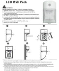 Installation instructions for 26W 3000LM LED Wall Pack Light 100-277V 5000K Daylight Photocell Dusk To Dawn Outdoor Security Lighting