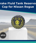 Nissan Rogue Brake Fluid Reservoir Cap 2 Pack For 2015 To 2023 Rogue And 2017 To 2021 Rogue Sport Replacement Cap on pedestal