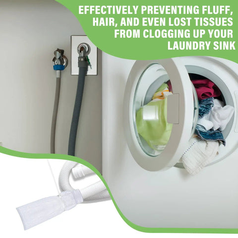 Must Have 24 Piece Washing Machine Lint Traps And Cable Ties Kit With 6 Nylon Mesh Lint Traps For Discharge Hoses And 18 Cable Ties