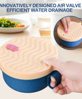 Ramen Cooker Microwave Bowl 48 Oz Ramen Noodle Bowl For Dorm Rooms And Apartments BPA Free Pink with handle and air valve lid