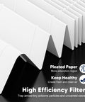Close-up of pleated Replacement Filter H for Winix 5500-2 AM80 PlasmaWave Air Purifier showing paper texture and design.