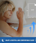 Extra Large Disposable Bed Pads 40x60 Big Oversized Underpads With Rock Solid Absorbent Core, woman sleeping comfortably on bed.