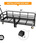 Heavy Duty Folding Hitch Cargo Carrier With 750 Pounds Capacity Fits Two Inch Receiver Includes Wheels And Handle For Easy Transport