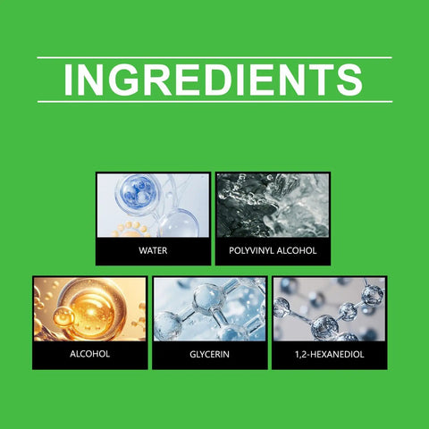 Ingredients of Gutsy Concrete Crack Filler And High Flex Sealant: water, polyvinyl alcohol, alcohol, glycerin, 1,2-hexanediol.