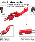 Red Circuit Breaker Lockout Kit for 110-240V Standard Single and Double Toggles, OSHA Compliant Electrical Box Lockout With Lock