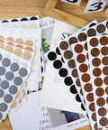 648 Pieces Screw Hole Covers Kit With 21mm Wood Textured Stickers PVC Self Adhesive Caps on sheets in various colors