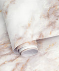 Gold White Marble Contact Paper Peel And Stick For Countertops And Furniture Matte Waterproof Self Adhesive Wallpaper Roll
