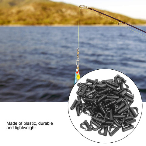 120 Piece Quick Change Spinner Clevis Set With Durable Plastic Blades Rotating Snaps Fishing Lure Setup on Rod