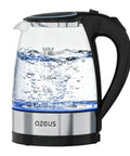 Fast Boil Electric Water Kettle 1.8L With Auto Shut Off Boil Dry Protection BPA Free Borosilicate Glass And Stainless Steel