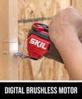 Heavy Duty 20V Brushless Cordless Oscillating Multi Tool Kit using digital brushless motor on wood, cutting surface, hands-on.
