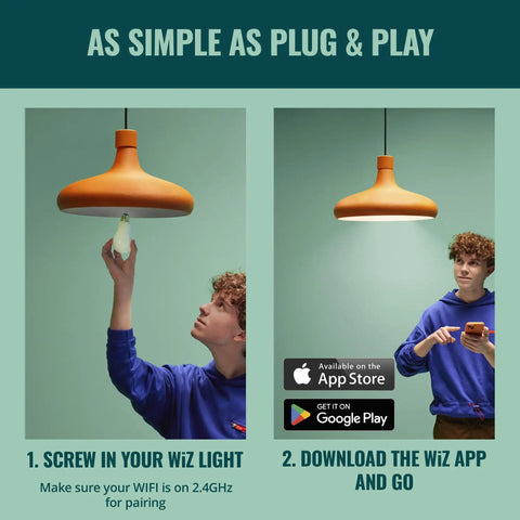 Smart Recessed LED Downlight 6 Inch, 1150 Lumens, Color Changing RGB, Motion Activated, WiFi Connected, Matter Compatible, No Fuss Setup with SpaceSense, 1 Pack, Ideal for Modern Home Lighting in a plug-and-play setup graphic