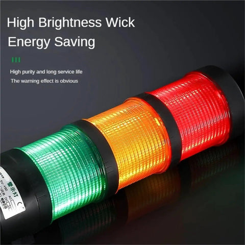 Industrial LED Warning Light for Security and Alarm Systems with Flashing or Steady Modes Multi Layer Siren Indicator Lamp