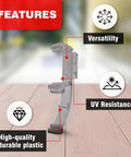 Premium Clear Double Slat Valance Clips To Tuck Away Mini Blind Brackets, side view showing UV resistance and durable plastic material.
