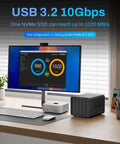 Heavy Duty Hybrid Storage Enclosure Featuring Four Sata Drive Bays And Four Nvme Slots For Up To 152TB Of Rock Solid Speed Plus Complimentary Backup Software For Any Creator Ready To Bulk Up Their Data Stack Smoothly, with USB 3.2 setup and SSD.