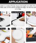 Portable Edge Bander For Woodworking With Curve And Straight Line Bonding Dual Side Glue Application Adjustable Speed 5 To 10 M Per Minute Lightweight Yet Heavy Duty Desktop Edge Bander For On The Go Crafting And Furniture Projects showing various edge applications