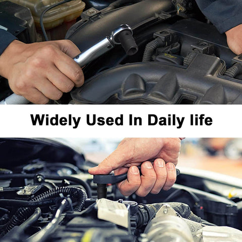 Mechanic using 18mm Deep Impact Socket for 1/2 Inch Drive With Extra Long Reach on vehicle engine