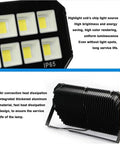Built Damn Tough Heavy Duty LED Flood Light With Rock Solid Aluminum Body And Ultra Bright 6000K Cool White Glow showcasing COB light source, heat dissipation design.