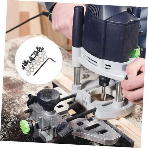 One Set Top Mounted Router Bit Bearing Replacement Kit With Ball Bearing Guides For Router Bits Upgrade And Repair Tools For Woodworking Projects in use