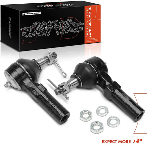 Chevy Corvette Front Outer Tie Rod End Replacement For Precision Steering And Fixing Uneven Tire Wear Fits Left Or Right Driver Or Passenger Side 1986 1996, black metal parts