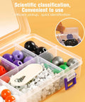 Portable Organic Chemistry Model Kit With 124 Pieces For Classrooms And Hands On Home Labs, organized in a transparent case