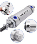 Compact Pneumatic Cylinder Kit With 32mm Bore And 50mm Stroke Double Acting Air Cylinder Including Y Connector And Two Quick Fittings MAL32X50