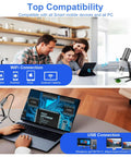 WiFi Digital Microscope 4K HD Camera With 50X To 1000X Magnification, Wireless Handheld Scope, Adjustable Stand, Compatible With iPhone Android iPad Mac Windows PC, Great For DIY Lab Work And Hobbies, shown with WiFi and USB connection options