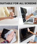 People clean screens using Streak Free Electronic Screen Cleaning Wipes 2 Pack 40 Wipes Each For Computer TV Monitor Laptop Phone Tablet And More Microfiber Cloth Included Gentle No Sweat No Residue Safe For All Screens
