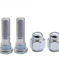 Plug And Play Wheel Hub Bolt Stud Nut Set M12 X 1.25 Thread showing two bolts and two chrome nuts for Subaru vehicles.