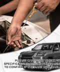 Mechanic using Engine Oil Dip Stick Replacement CJ5Z-6750-A for Accurate Oil Level Check Compatible With Ford 2.0L Models.