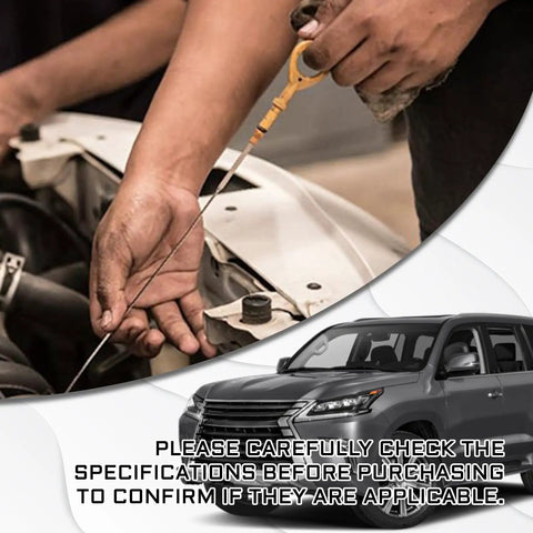 Mechanic using Engine Oil Dip Stick Replacement CJ5Z-6750-A for Accurate Oil Level Check Compatible With Ford 2.0L Models.