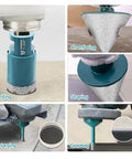 9-piece diamond core drill bit set with teal bits for tile, granite and marble; includes chamfer bit and storage box