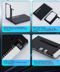 Premium Usb4 Egpu Enclosure With Pcie 16x Slot And Atx Power Interface showing galvanized iron bracket and power connections.