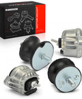 Heavy Duty Engine And Transmission Mount Kit Set Of Four For Bmw 128I 325I 328I 330I X1 Z4 2006 To 2016 shown with metal and rubber materials.