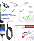 19V Power Adapter Charger for BrightTech LightView Pro XL 8061LED LTVEWFL JC484 Clamp Reading Magnifier Floor Lamp