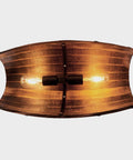 Rustic Resin Wine Barrel Pendant Lamp With Tree Grain Pattern, Vintage Kitchen Bar Ceiling Light Fixture