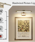 LED Picture Light For Paintings Bronze Finish 16.5 Inch Swing Arm Wall Light 7W Gallery Hallway Lighting Over Pics Hardwired