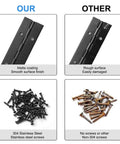 Comparison of Two Pack 12 Inch Piano Hinges In Stainless Steel Black Heavy Duty for durability and screw quality