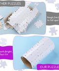 Comparison of rough and smooth surfaces of Three Set Sublimation Puzzle Blanks Bundle With 360 Pieces A4 Jigsaw DIY Puzzles