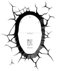 Deadpool 3D Deco Light Mask Wall Decor Cordless Battery Operated Led Night Light With Sticker template showing installation guide