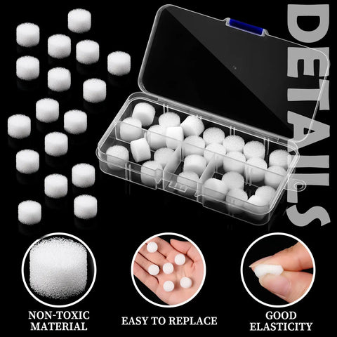 Must Have Pro Grade 20 Pack Replacement Air Filter Sponges For Compressors Foam Filter Round White Sponges With Storage Box