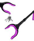 Luxet pink 19-inch foldable grabber reacher with magnetic tip