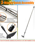 Heavy Duty Draw Hoe For Weeding And Tilling, 66 Inch Long Handle Garden Tool featuring bolt-through design for stability, quick assembly