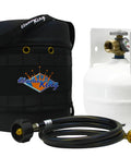 Gas Hauler Kit with Insulated Carry Case, 3 lb Refillable Propane Tank and Adapter Hose for Camping and Outdoor Adventures