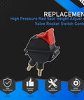 High-pressure red truck seat height adjustment air valve and rocker switch for easy lift, smooth ride, and stable lock