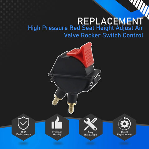 High-pressure red truck seat height adjustment air valve and rocker switch for easy lift, smooth ride, and stable lock