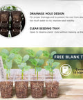 Seed Starter Tray Kit With Grow Lights And Humidity Dome 72 Cell Indoor Garden Germination Trays Smart Controller detail