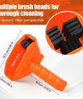 Orange bike chain cleaner with brush heads for 11-18T rear pulleys, multiple brush angles, Soak Action Bike Chain Cleaner That Delivers Deep Clean In Minutes, No Assembly, Ready To Use, All In One MTB And Road Bike Chain Cleaner For Quick, Mess Free Maintenance