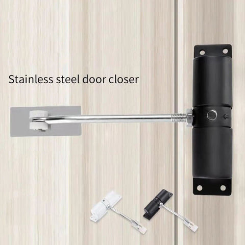 Adjustable Double Spring Door Closer For Home, Exterior Doors And Gates, Self Closing Hardware For Gates And Garage