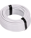 One Quarter Inch Drip Irrigation Tubing, 50 Foot White Polyethylene Supply Line for Drip Systems coiled view